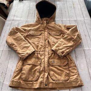 Carhartt Tan Hooded Puffer Jacket